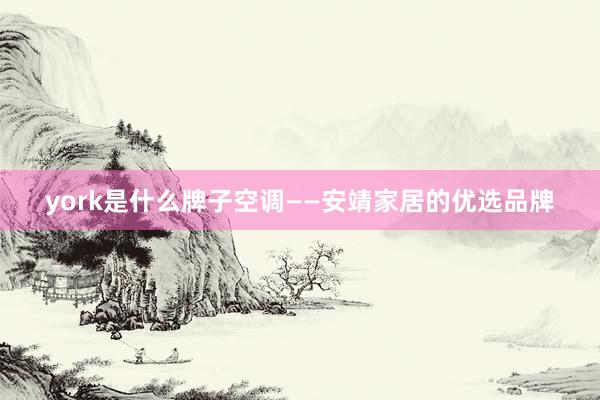 york是什么牌子空调——安靖家居的优选品牌